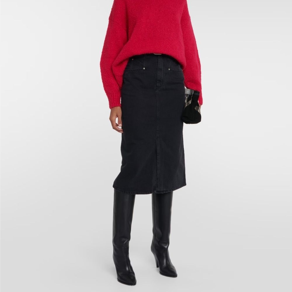 Isabel Marant Dipoma Denim Midi Skirt